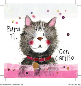 Tarjeta Para ti con cariño gato