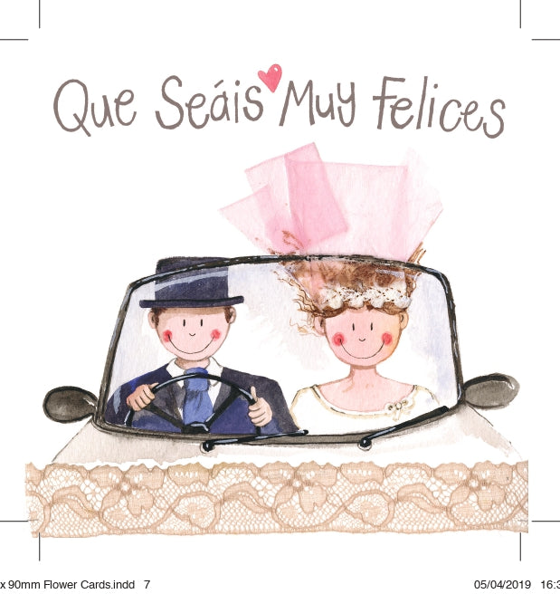 Tarjeta Boda Que seáis muy felices