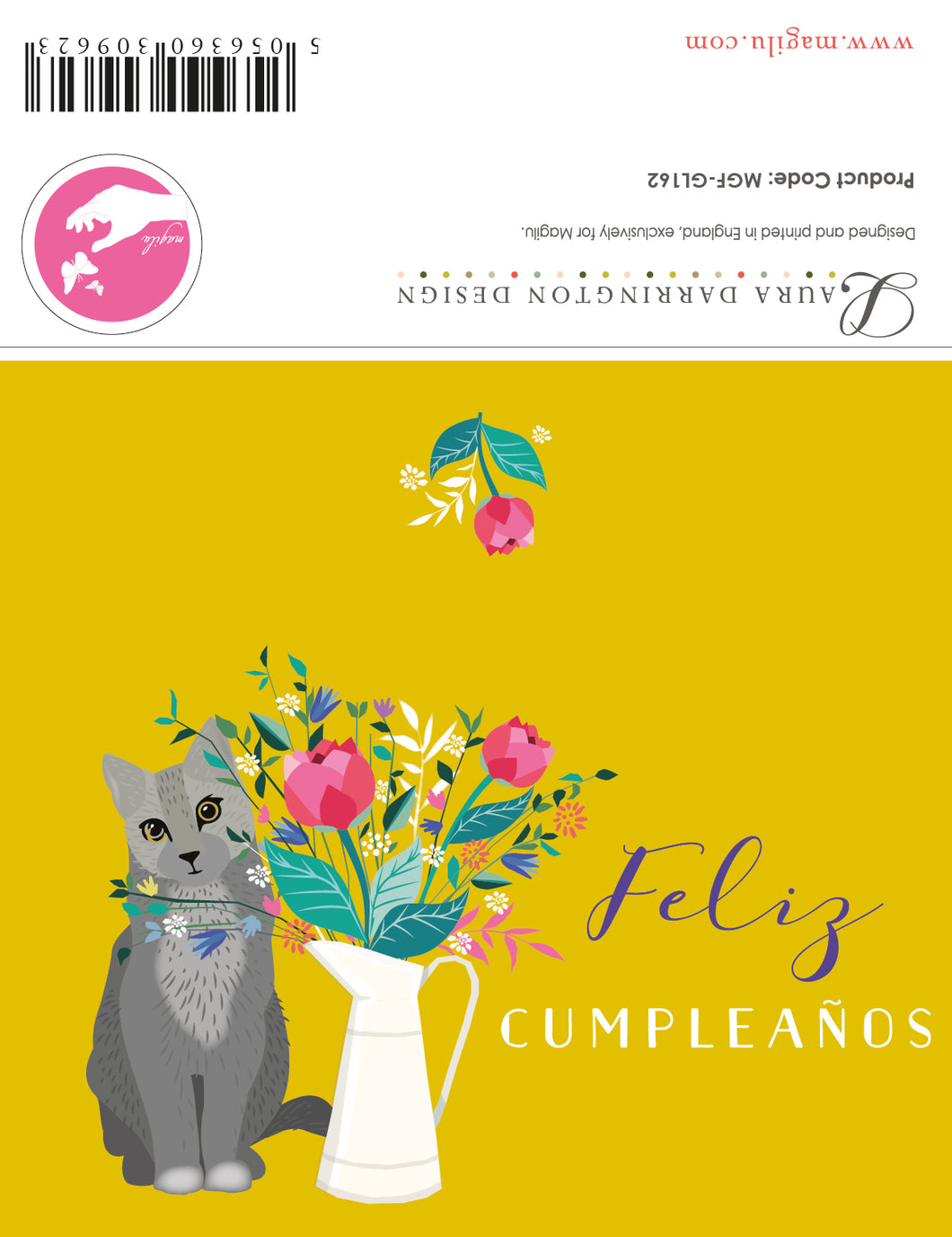 Tarjeta Feliz cumpleaños gato