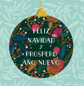 Tarjeta Feliz navidad y próspero año nuevo