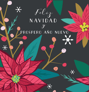 Tarjeta Feliz navidad y próspero año nuevo