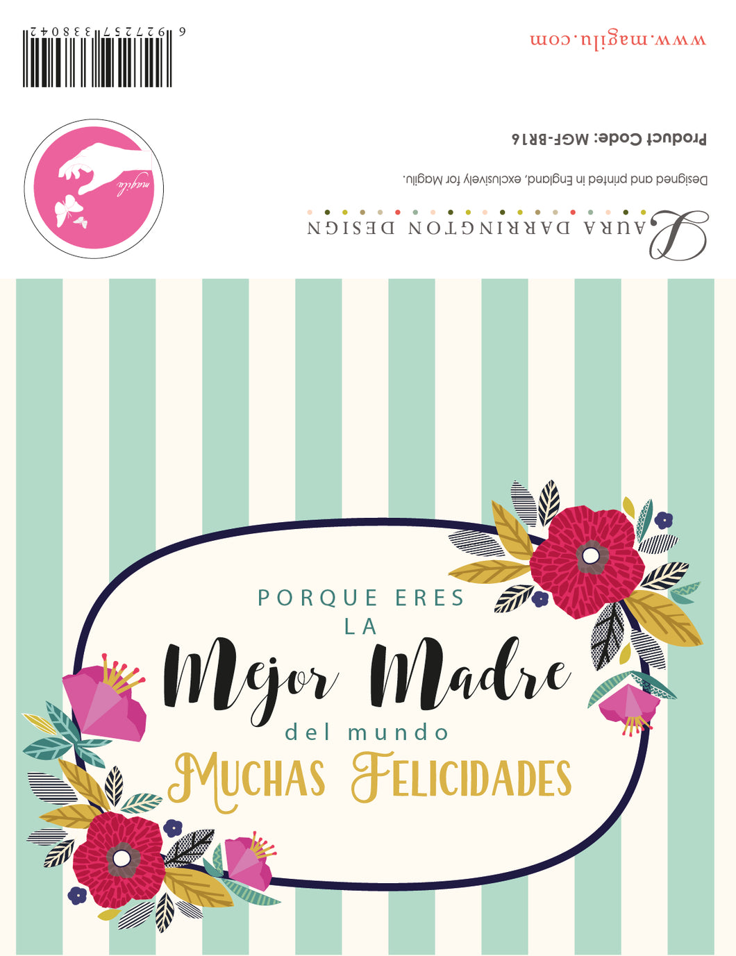 Tarjeta Día de la madre Porque eres la mejor madre del mundo muchas felicidades