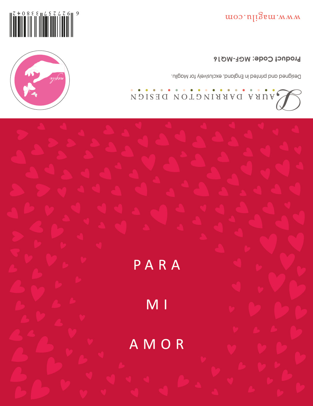 Tarjeta Para mi amor roja